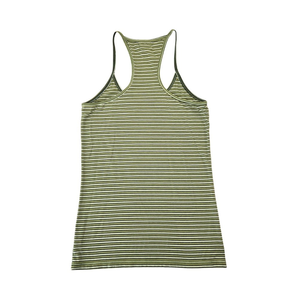 American Eagle Y2K Layering Indie Sleeze Green Striped Racerback Tank Top Large